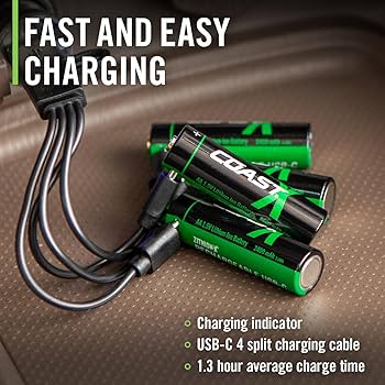 AAA - 【専用】にっしー フラッツ Amazon.com: Coast AAA USB-C Rechargeable Batteries, ZITHION